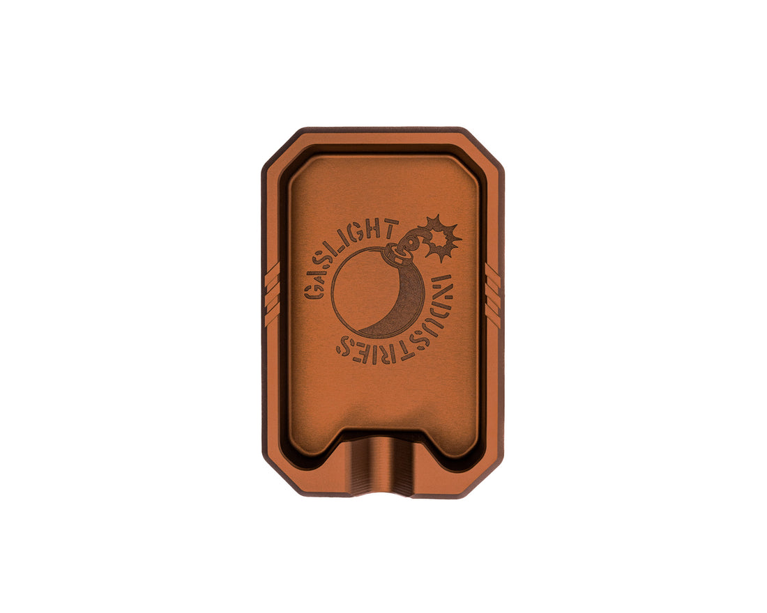 Vice Hardware Gaslight Ash Tray — Laser-Engraved Aluminum, Gaslight Exclusive